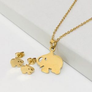 Conjunto economico acero inoxidable moda elefante