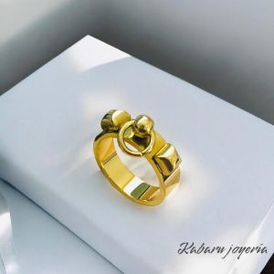 Anillo T8 acero inoxidable moda picos dije circulo