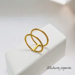 Anillo dorado acero inoxidable moda juvenil T6