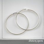 Arracadas circular color plata 95 mm Acero inoxidable 316L