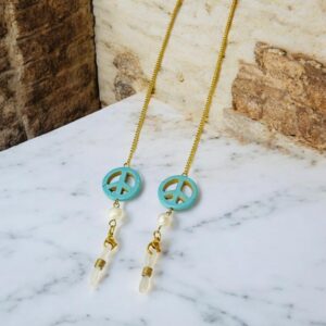 Cadena para lentes moda amor y paz