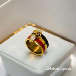 Anillo T6 acero inoxidable esmalte 3 tonos