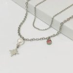 Collar 2 lienzos acero inoxidable estrella