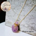 Collar acero inoxidable perfumero cuarzo purpura