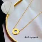 Collar dorado circular acero inoxidable