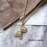 Collar dorado acero inoxidable Horse