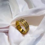 Anillo T8 matrimonio acero inoxidable dorado