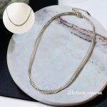 Collar color plata multiple acero inoxidable