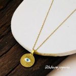 Collar dorado acero inoxidable ojo turco