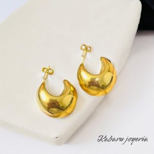 Pendientes dorados acero inoxidable de gotas
