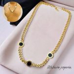 Collar dorado acero inoxidable numeros romanos