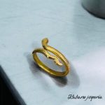 Anillo ajustable dorado acero inoxidable serpiente