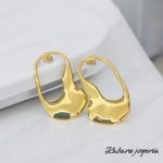 Pendientes dorados  acero inoxidable 50 mm