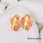 Pendientes color rojo acero inoxidable vintage