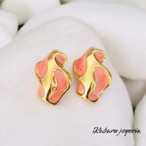 Pendientes color rojo acero inoxidable vintage
