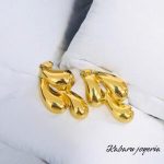 Pendientes dorados acero inoxidable gotas