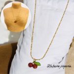 Collar dorado acero inoxidable Fruit