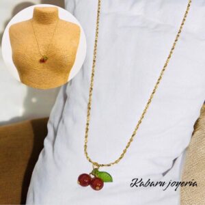 Collar dorado acero inoxidable Fruit