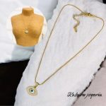Collar dorado acero inoxidable ojo turco
