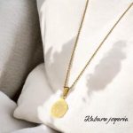 Collar dorado acero inoxidable San Benito