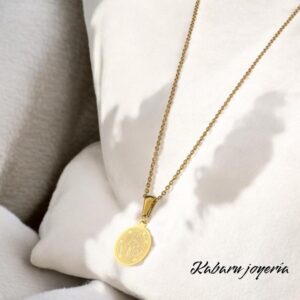 Collar dorado acero inoxidable San Benito