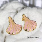 Pendientes acero inoxidable gota rosa