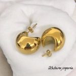 Pendientes dorados acero inoxidable gota