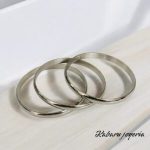 Set 3 pulseras acero inoxidable color plata
