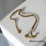 Brazalete dorado acero inoxidable retro