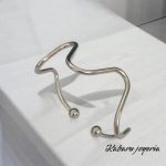 Brazalete color plata acero inoxidable retro
