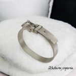 Brazalete color plata acero inoxdidable cinturon