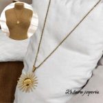 Collar dorado acero inoxidable sol