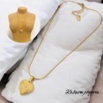 Collar dorado acero inoxidable corazon
