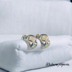 Aretes color plata acero inoxidable medianos