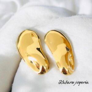 Pendientes dorados acero inoxidable gota