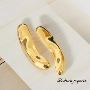 Pendientes dorados acero inoxidable gota