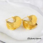 Pendientes dorados acero inoxidable retros