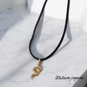 Chocker serpiente dorada acero inoxidable