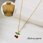 Collar dorado acero inoxidable fruit