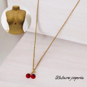 Collar dorado acero inoxidable fruit