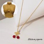 Collar dorado acero inoxidable fruit