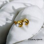Pendientes dorados acero inoxidable ancho