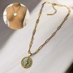 Collar dorado acero inoxidable dije estrella