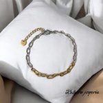 Pulsera acero inoxidable dos tonos