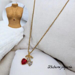 Collar dorado acero inoxidable fruit