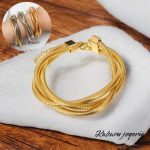 Pulsera dorada acero inoxidable retro