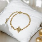 Pulsera dorada acero inoxidable estrella