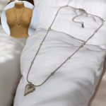 Collar color plata acero inoxidable corazon