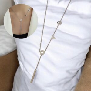 Collar color plata acero inoxidable LOVE
