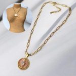 Collar dorado acero inoxidable dije estrella